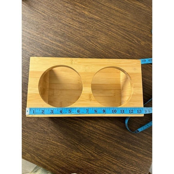 Pawfect Paws Dog or Cat Bowl Holder Riser Wooden 5" Diameter - Picture 4 of 5